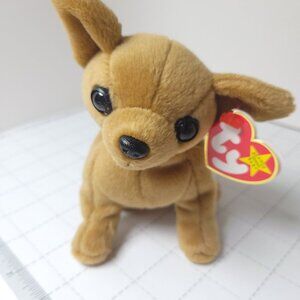 Ty Beanie Babies Tiny the Chihuahua Dog Puppy Stuffed Animal w/ Tag Error 1999